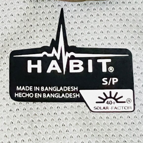 NWOT Habit Men UPF 40+ Button Down Long Sleeve Outdoor Shadow Green Shirt Size S - Picture 7 of 10